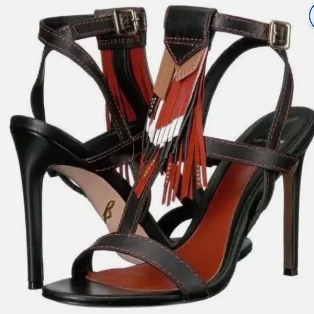 Brian Atwood -  Fabia Heels Shoes Leather Tassel Sandal